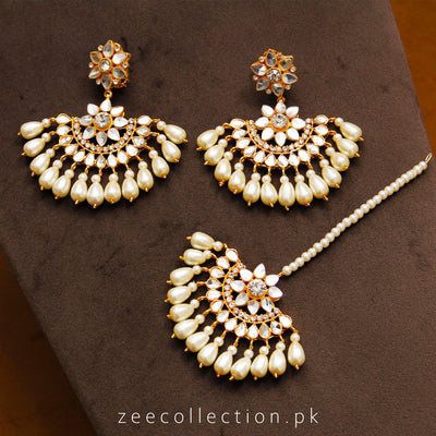 Noor E Mehfil Earrings With Tekka